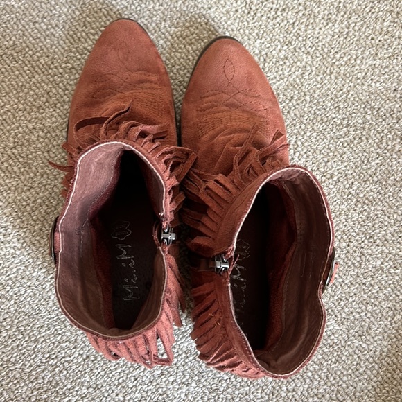 Mi.iM Thea fringe leather booties 6.5 - Picture 7 of 9